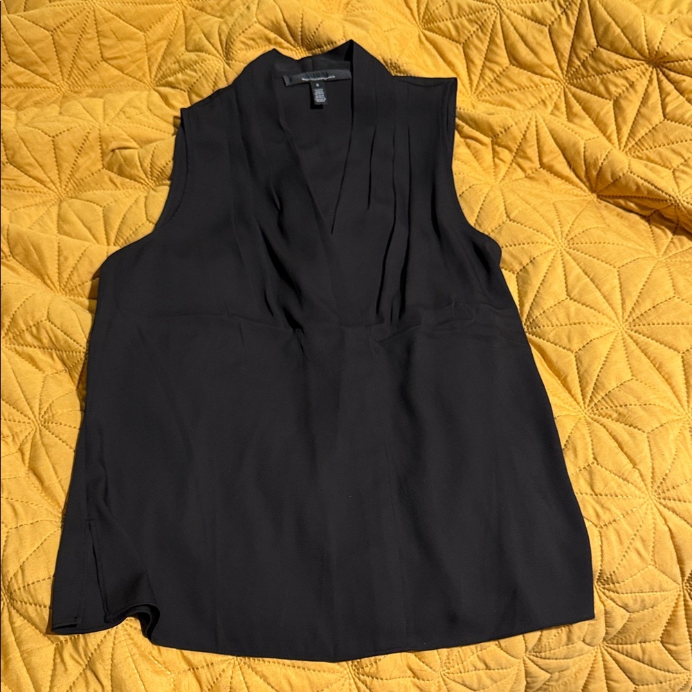 White House Black Market Black Sleeveless Blouse
